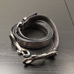 Coach Pewter Metallic Leather Bag Strap